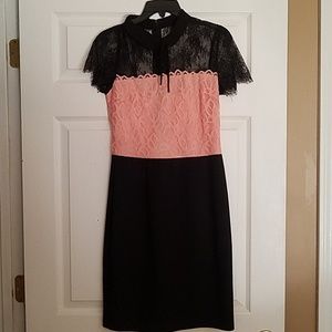 Pink and Black Dress